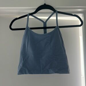 Spacedye Slim Racerback Cropped Tank light blue